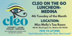 CLEO on the Go Monthly Medina Meeting is at Miss Molly's Tea Room