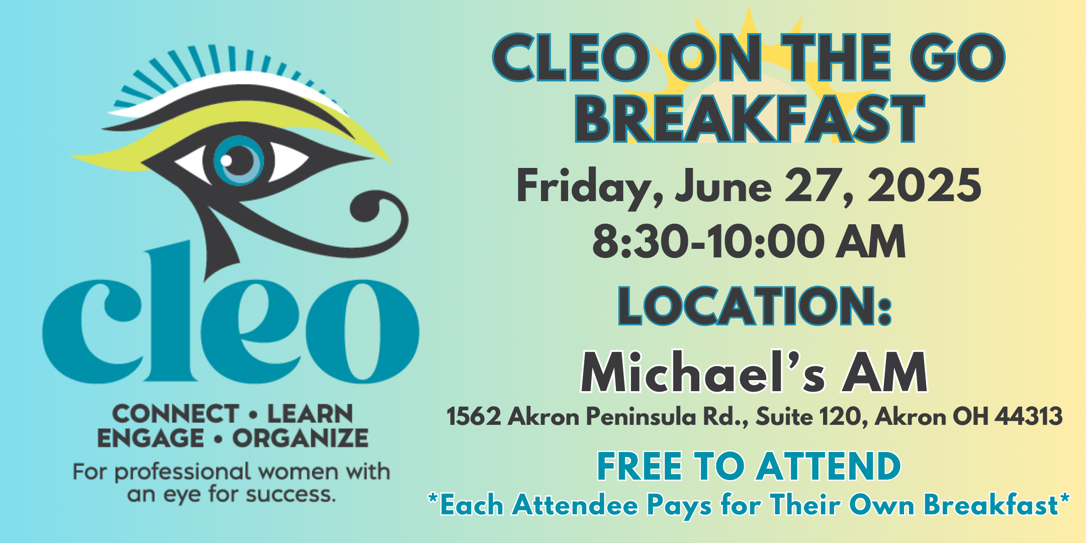CLEO Breakfast on the GO