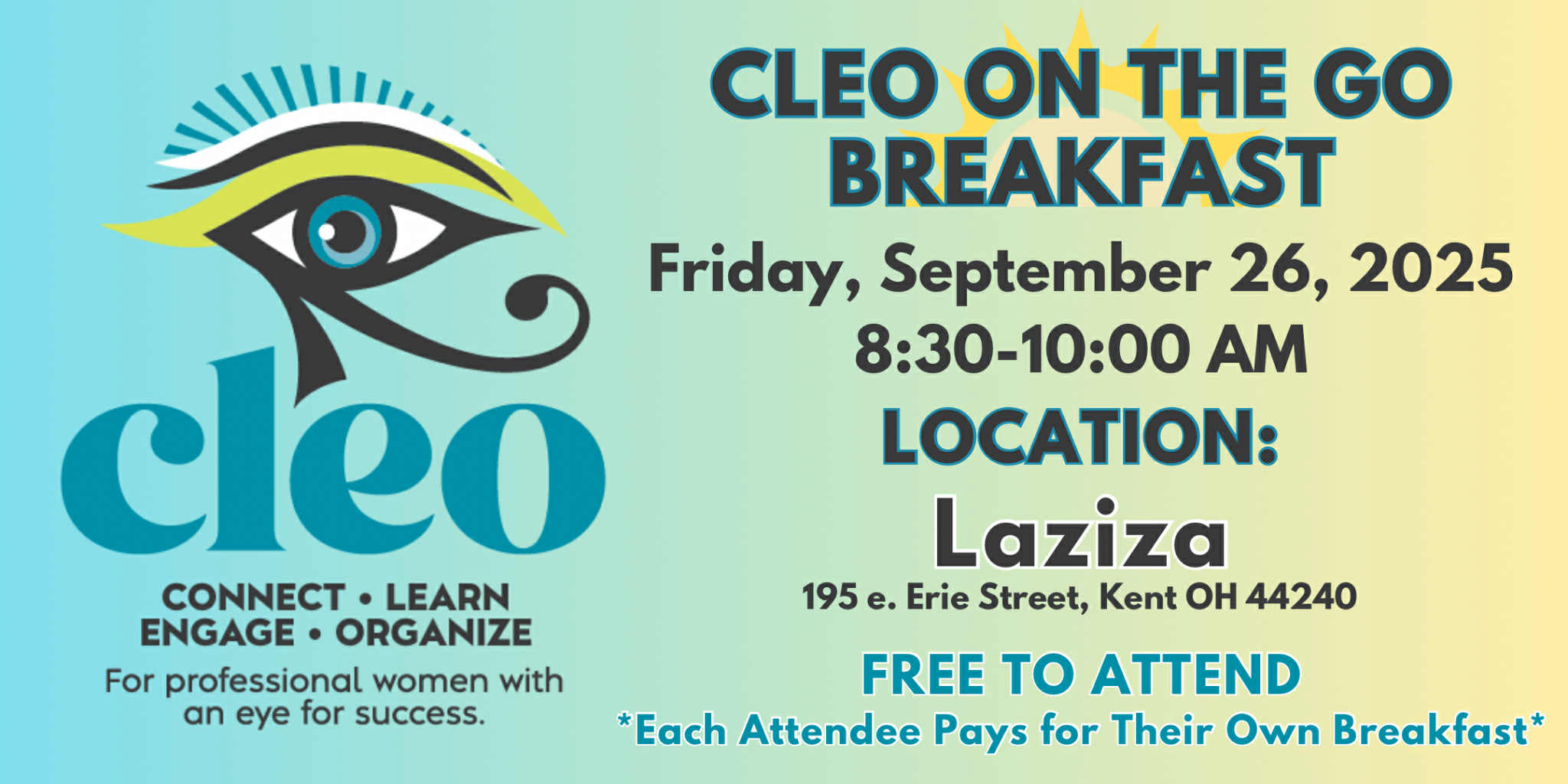 CLEO Breakfast on the GO